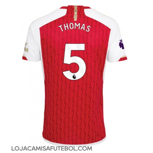 Camisa de Futebol Arsenal Thomas Partey #5 Equipamento Principal 2023-24 Manga Curta